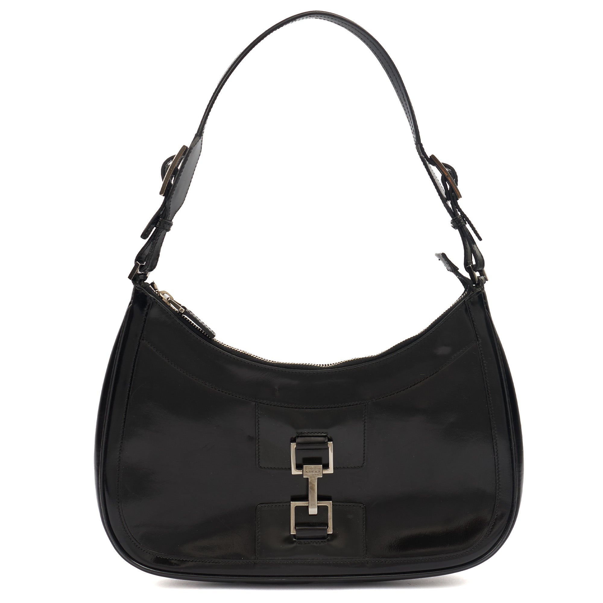 Gucci Shoulder Bag Jackie in Black, Patent Leather