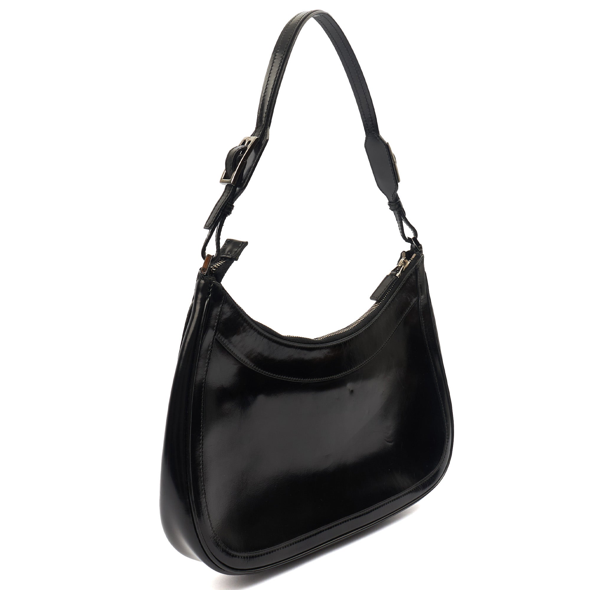 Gucci Shoulder Bag Jackie in Black, Patent Leather