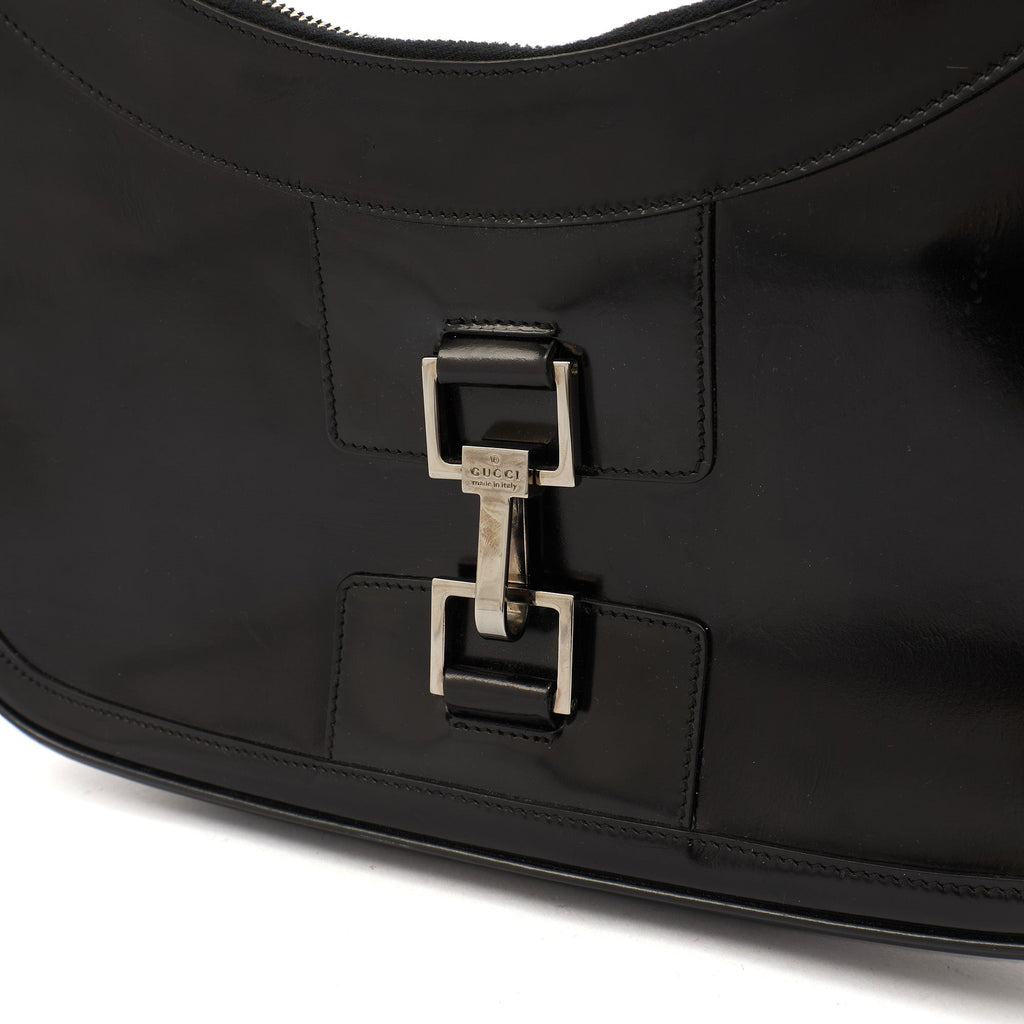 Gucci Shoulder Bag Jackie in Black, Patent Leather