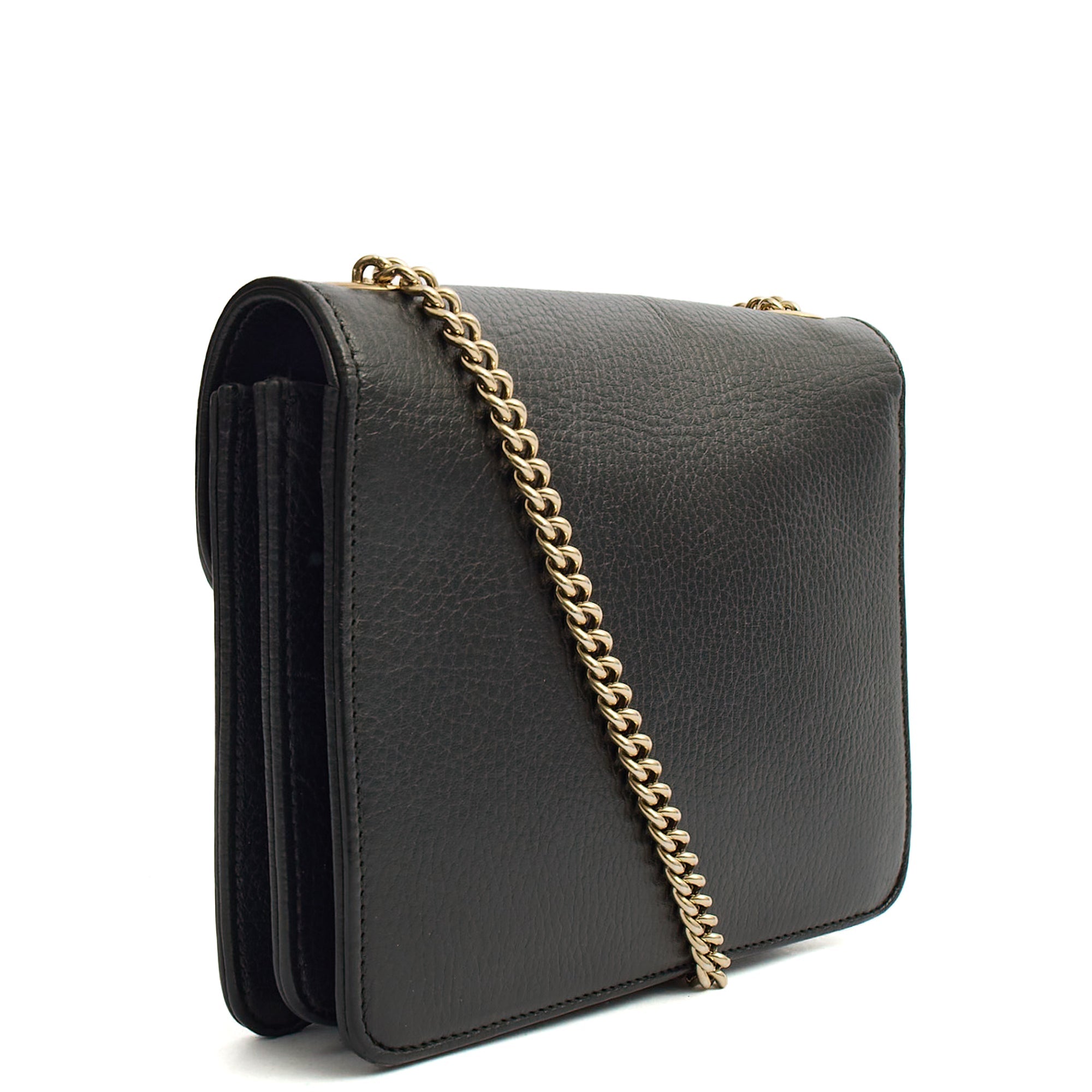 Gucci Cross Body Interlocking GG Shoulder Bag - Small in Black, Leather