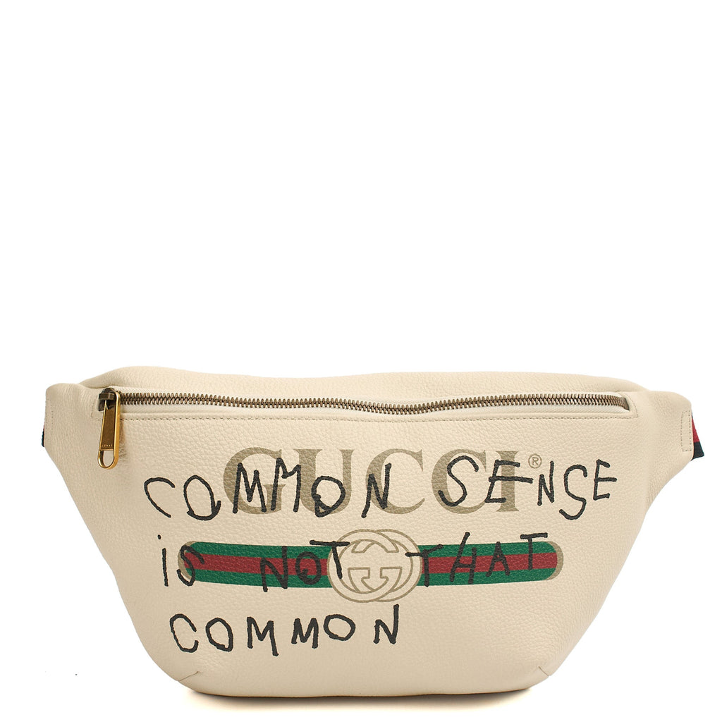 Gucci Cross Body Bum Bag in White, Leather