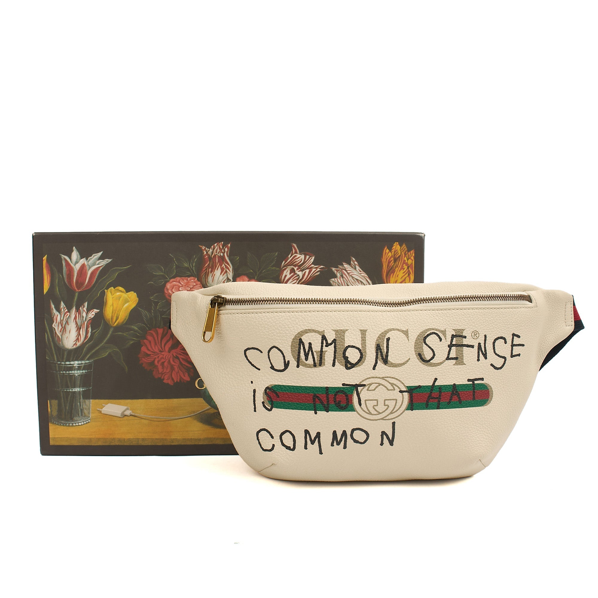 Gucci Cross Body Bum Bag in White, Leather
