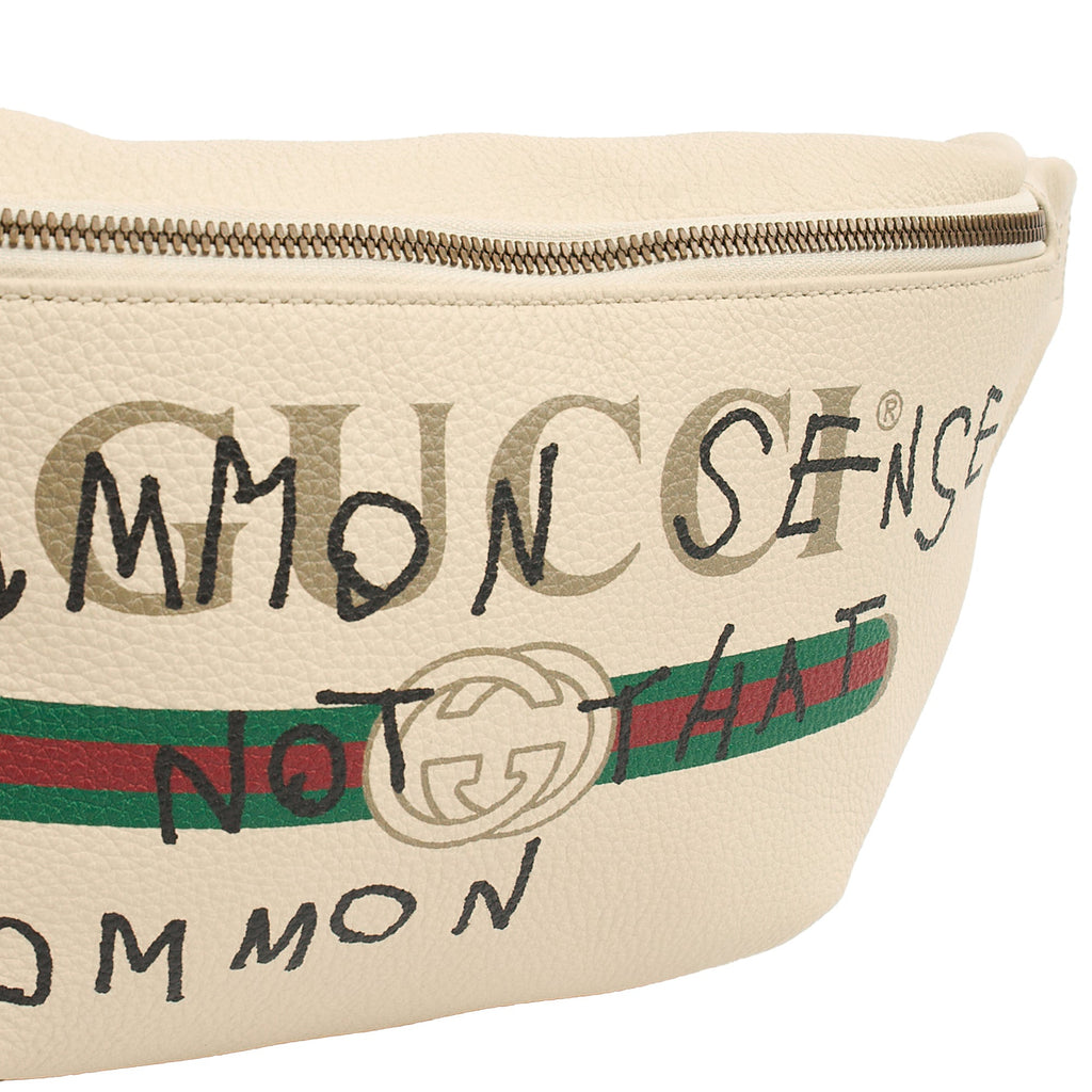 Gucci Cross Body Bum Bag in White, Leather