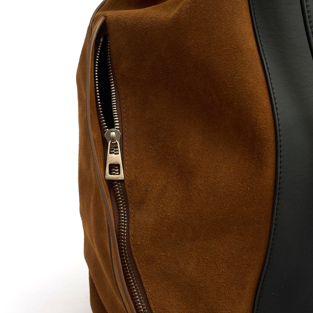 Loewe Backpack Flamenco in Brown, Suede