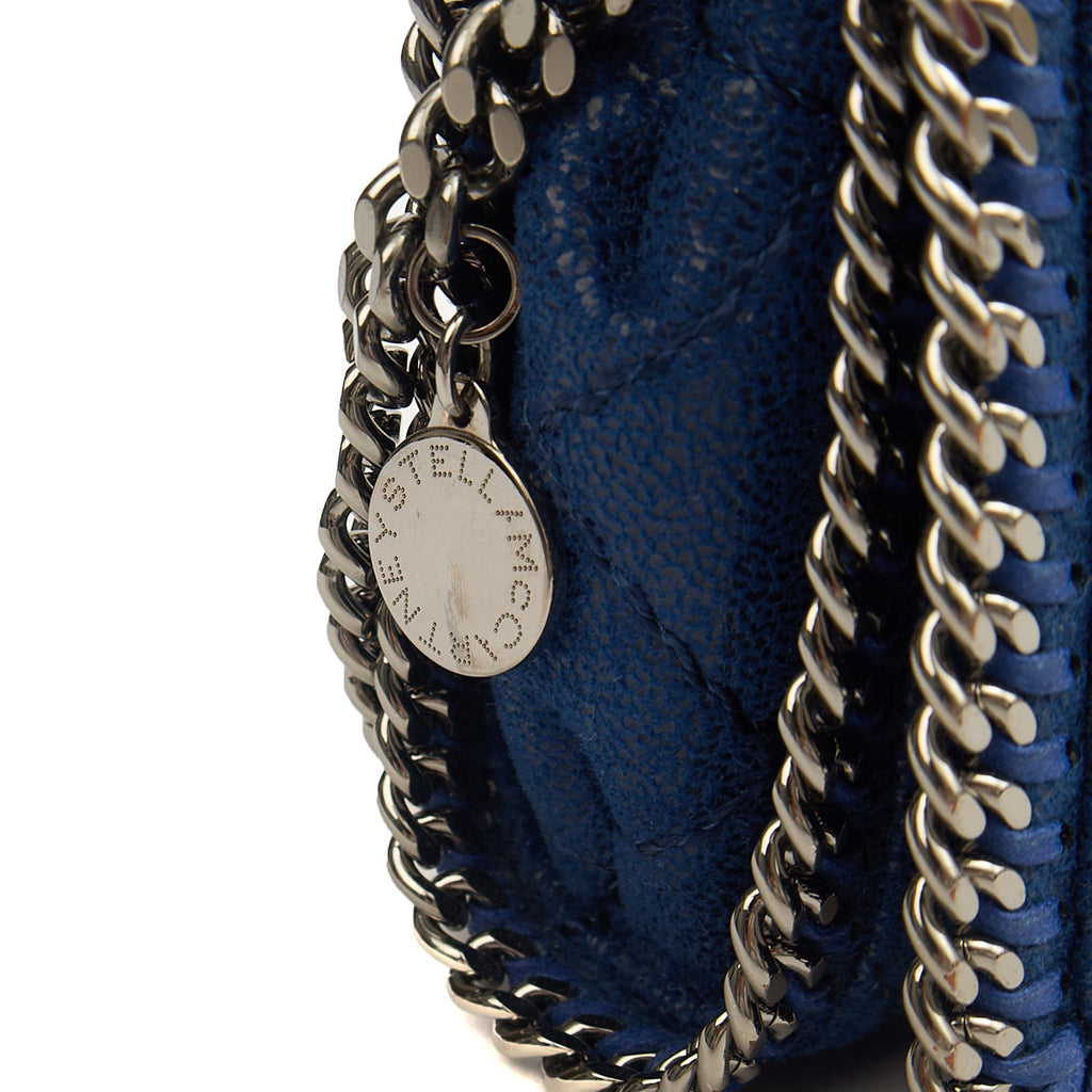Stella McCartney Cross Body Falabella Fold-Over Clutch in Blue, Vegan Leather