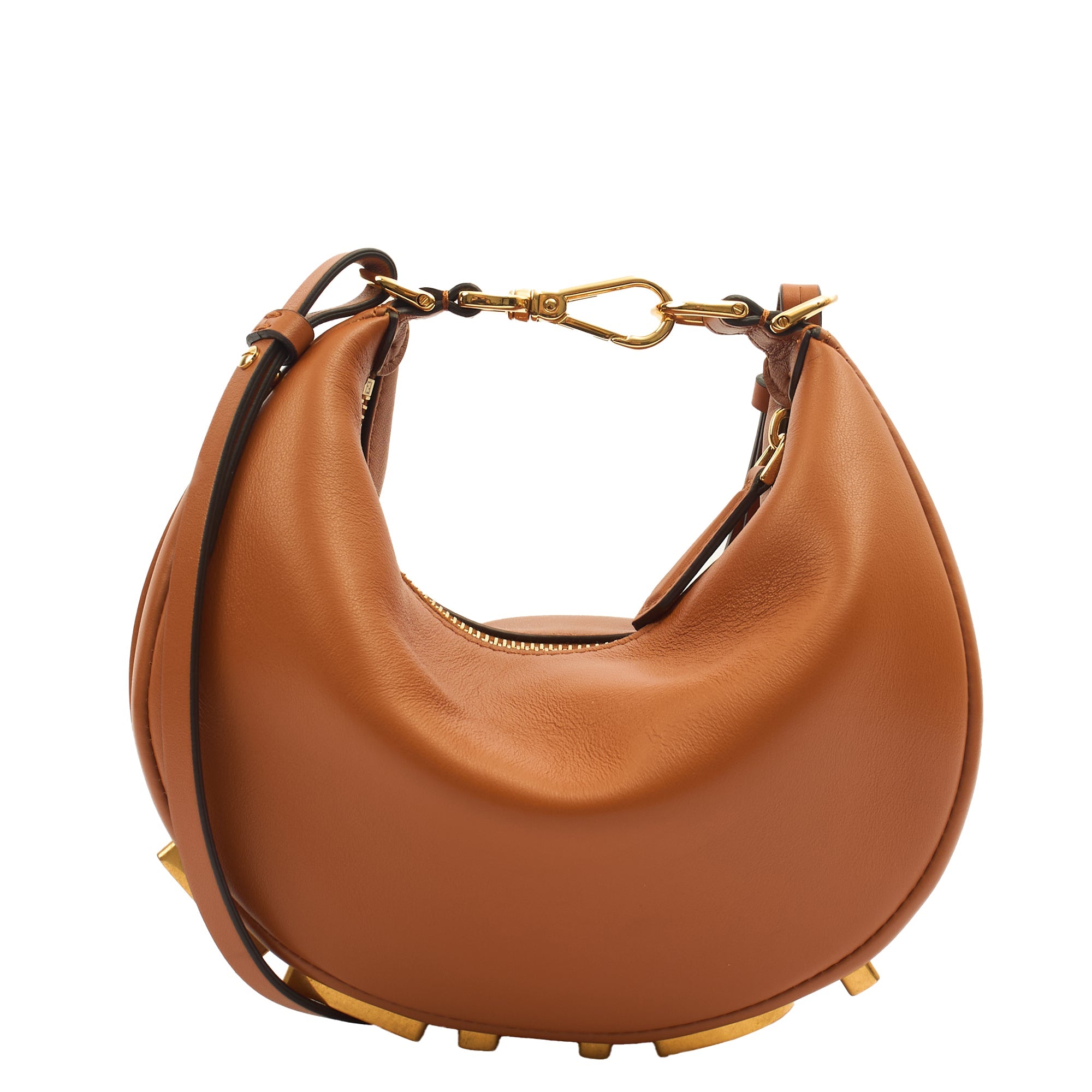 Fendi Cross Body Fendigraphy Small in Brown, Leather