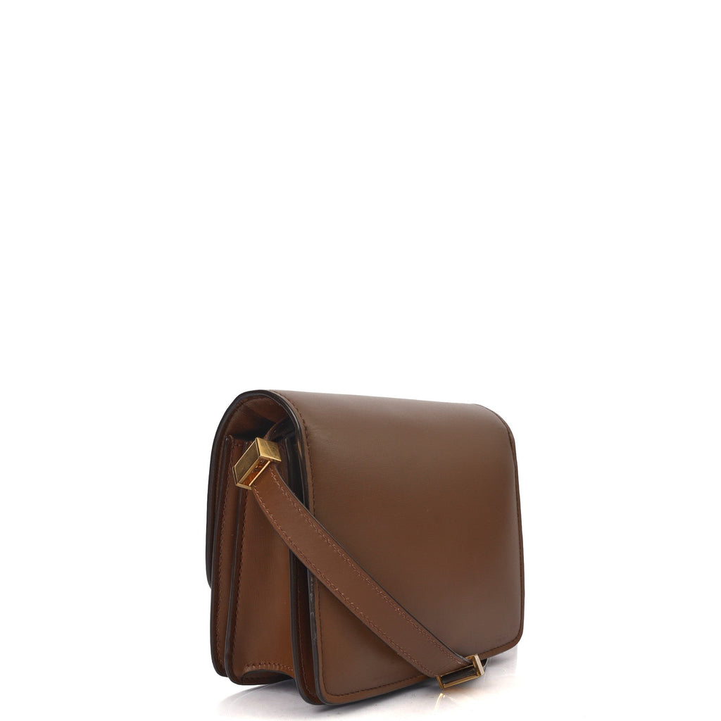 Celine Shoulder Bag Box Bag - Medium in Brown, Leather