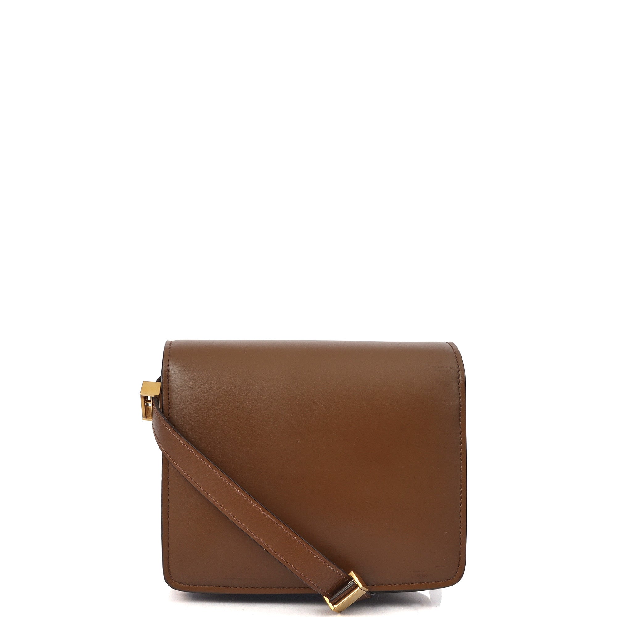Celine Shoulder Bag Box Bag - Medium in Brown, Leather