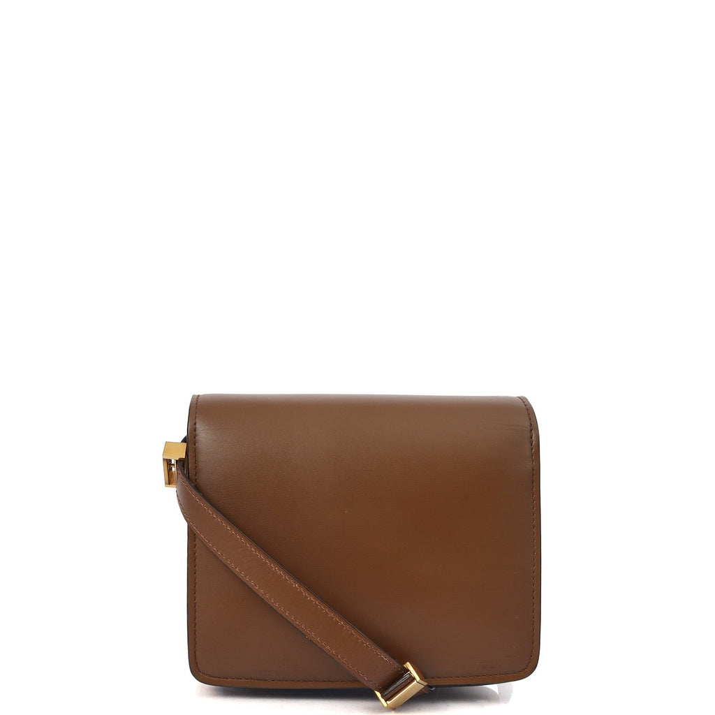 Celine Shoulder Bag Box Bag - Medium in Brown, Leather