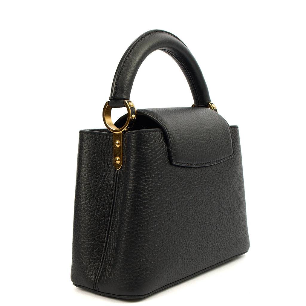 Louis Vuitton Mini Bag Capucines Mini in Black, Taurillon Leather