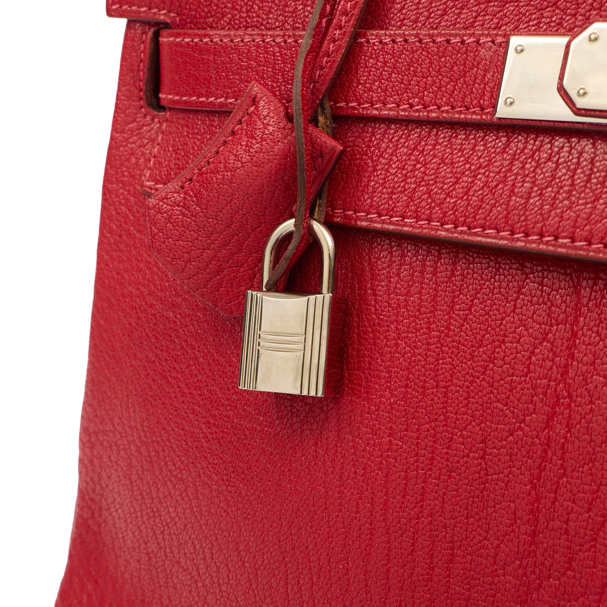 Hermes Top Handle Kelly 32 in Rouge Casaque, Chevre de Coromandel Leather