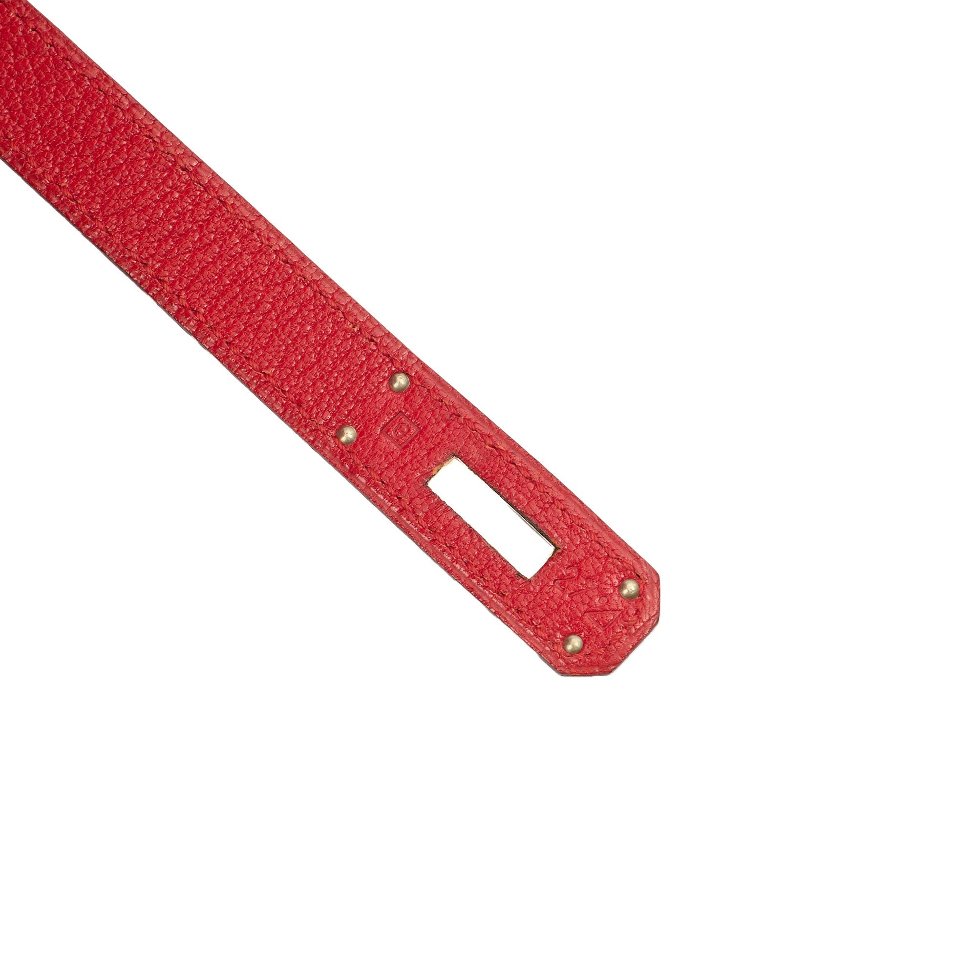 Hermes Top Handle Kelly 32 in Rouge Casaque, Chevre de Coromandel Leather