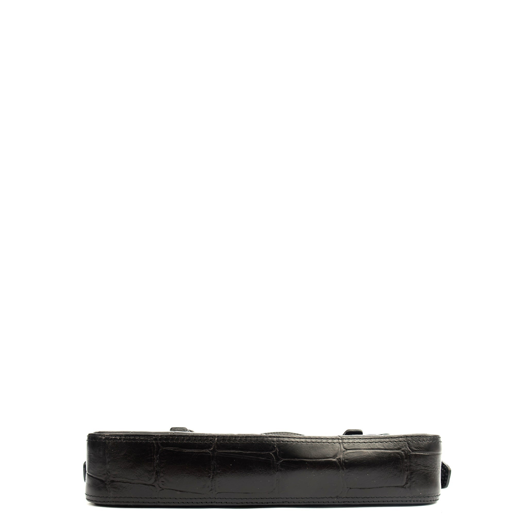 Mulberry Shoulder Bag Vintage Shoulder Bag in Black, Exotic Effect Leather