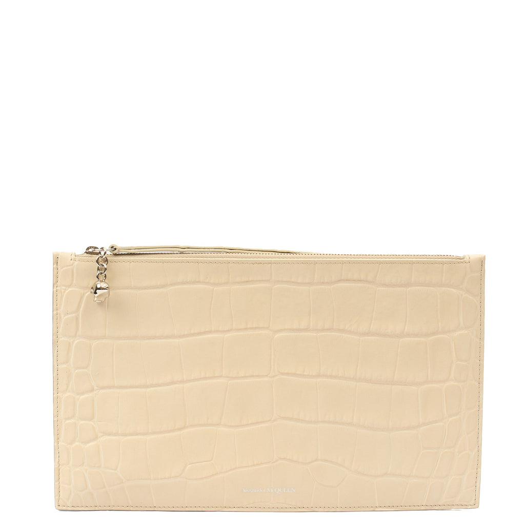 Alexander McQueen Clutch Clutch  in Neutral, Exotic Effect Leather