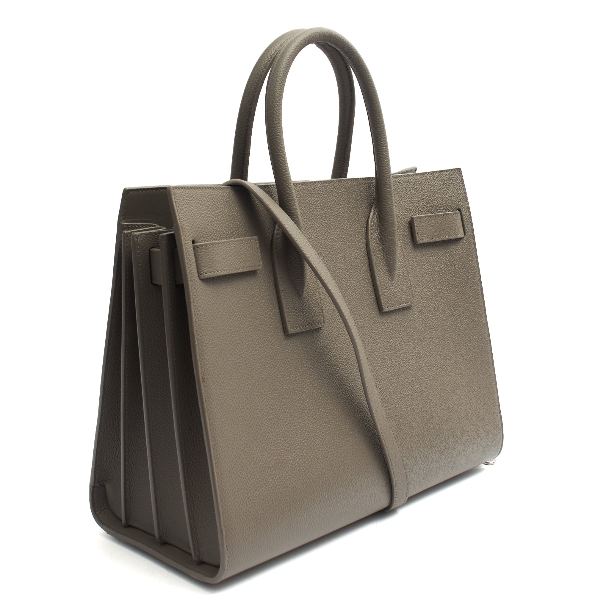 Saint Laurent Tote Sac de Jour in Grey, Calfskin Leather