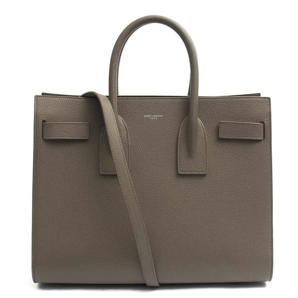 Saint Laurent Tote Sac de Jour in Grey, Calfskin Leather