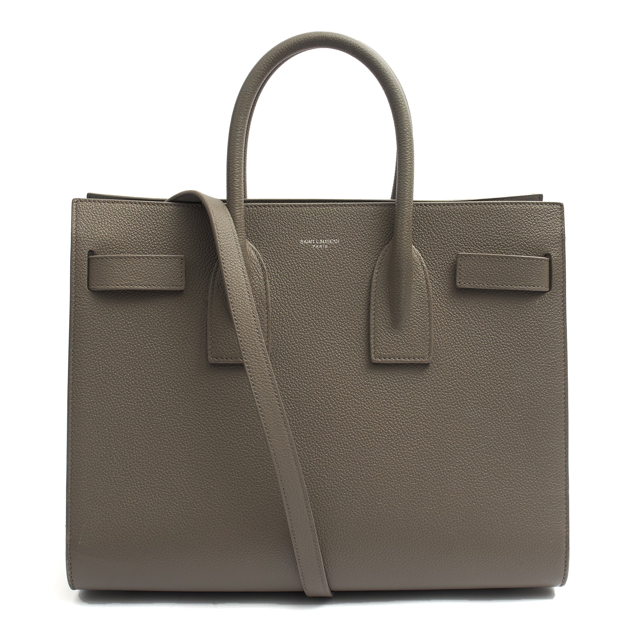 Saint Laurent Tote Sac de Jour in Grey, Calfskin Leather