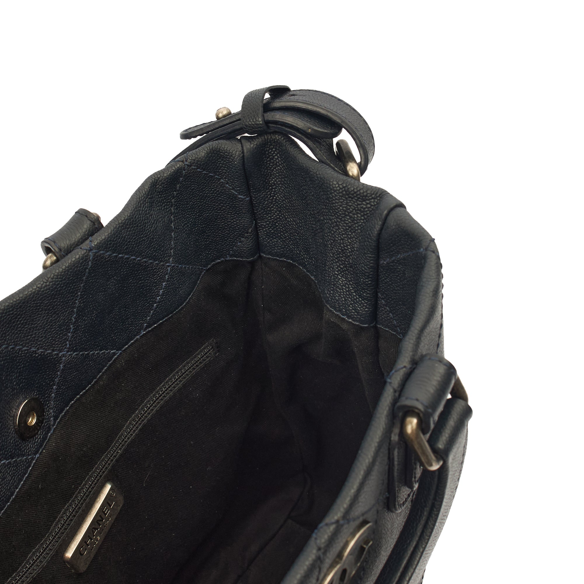 Chanel Tote Outdoor Ligne Bowler Bag in Black, Caviar Leather