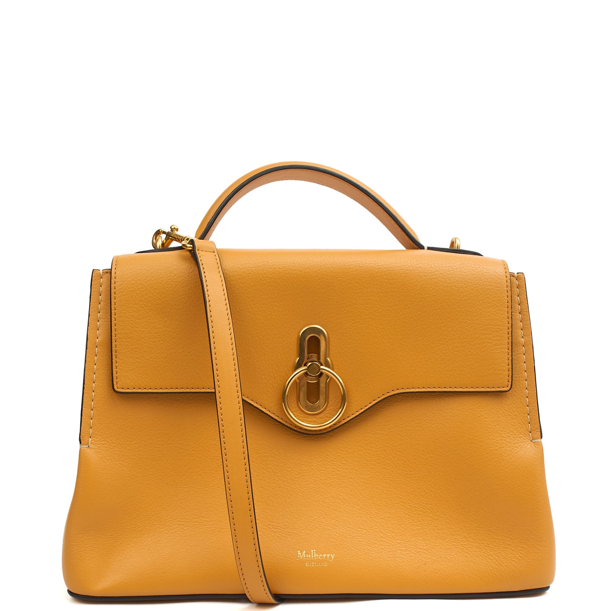 Mulberry Top Handle Seaton in Maize Yellow, Leather