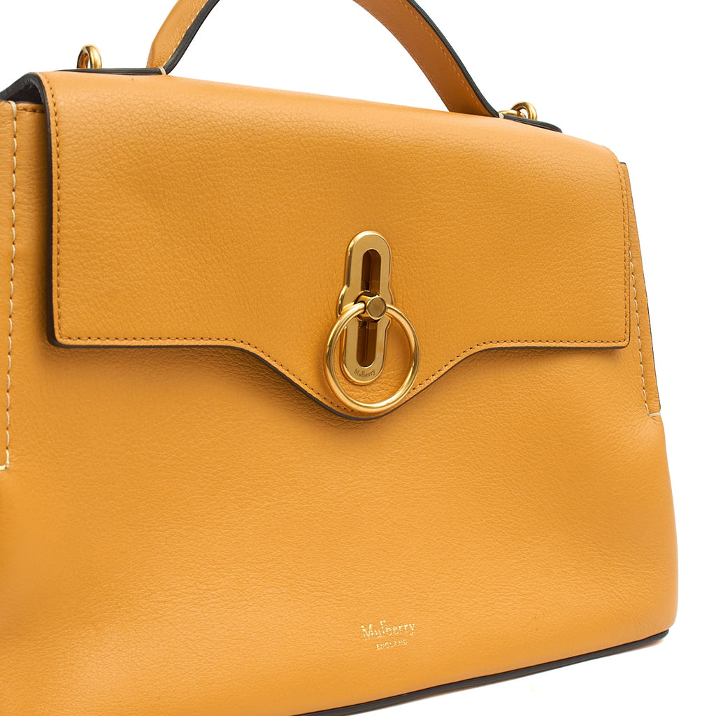 Mulberry Top Handle Seaton in Maize Yellow, Leather
