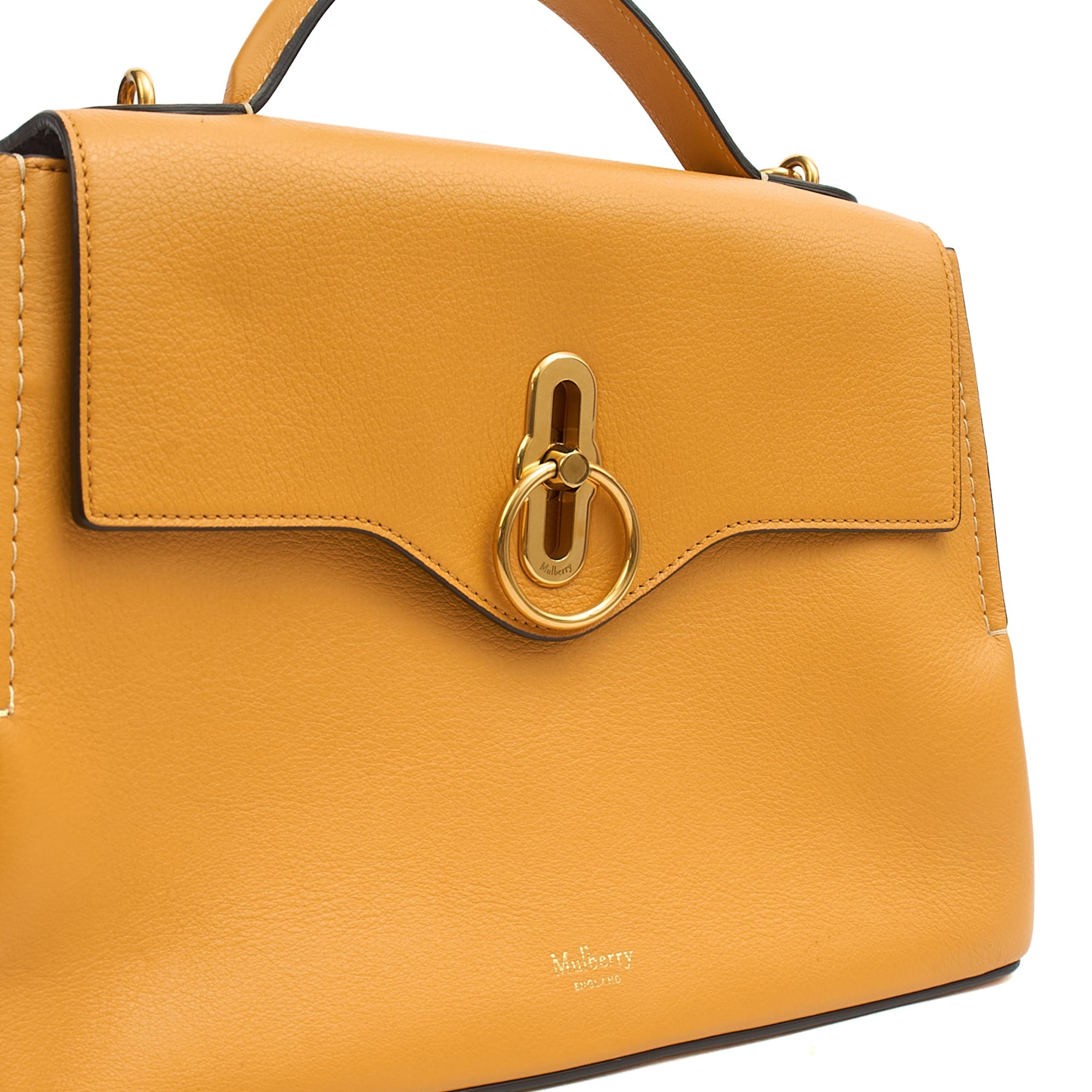 Mulberry Top Handle Seaton in Maize Yellow, Leather