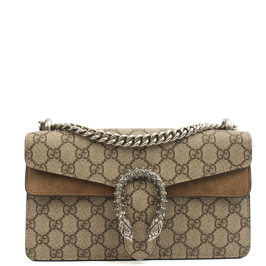 Gucci Cross Body Dionysus - Small in GG Supreme, Exotic Effect Leather