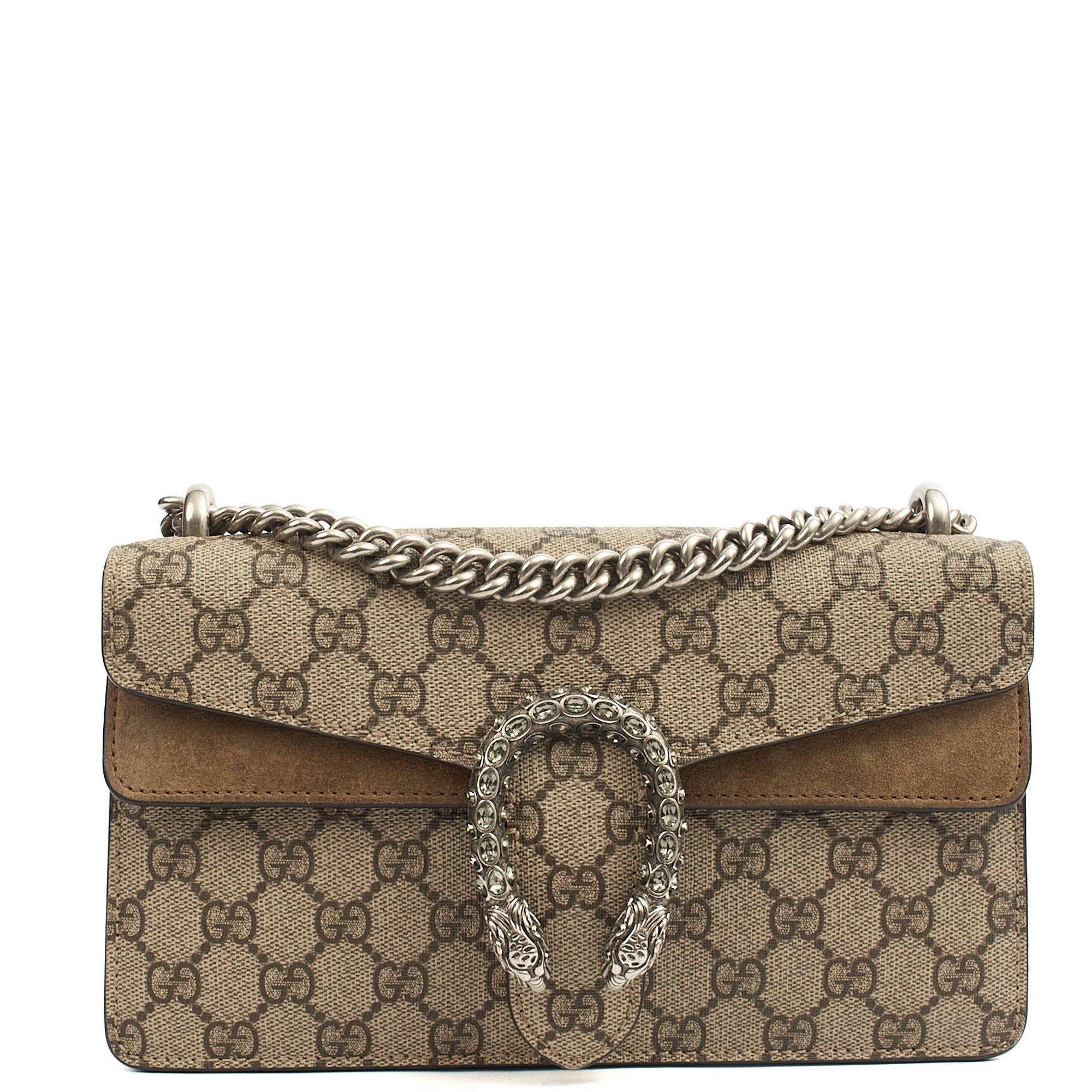 Gucci Cross Body Dionysus - Small in GG Supreme, Exotic Effect Leather