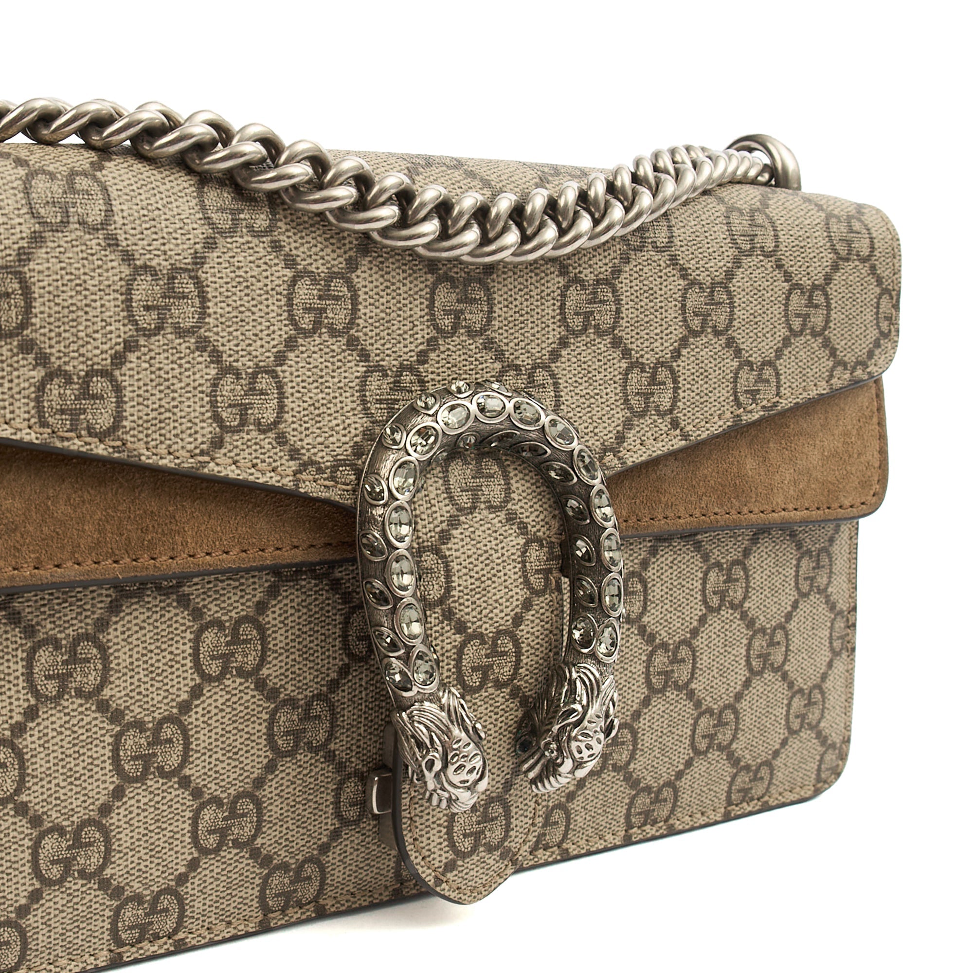 Gucci Cross Body Dionysus - Small in GG Supreme, Exotic Effect Leather