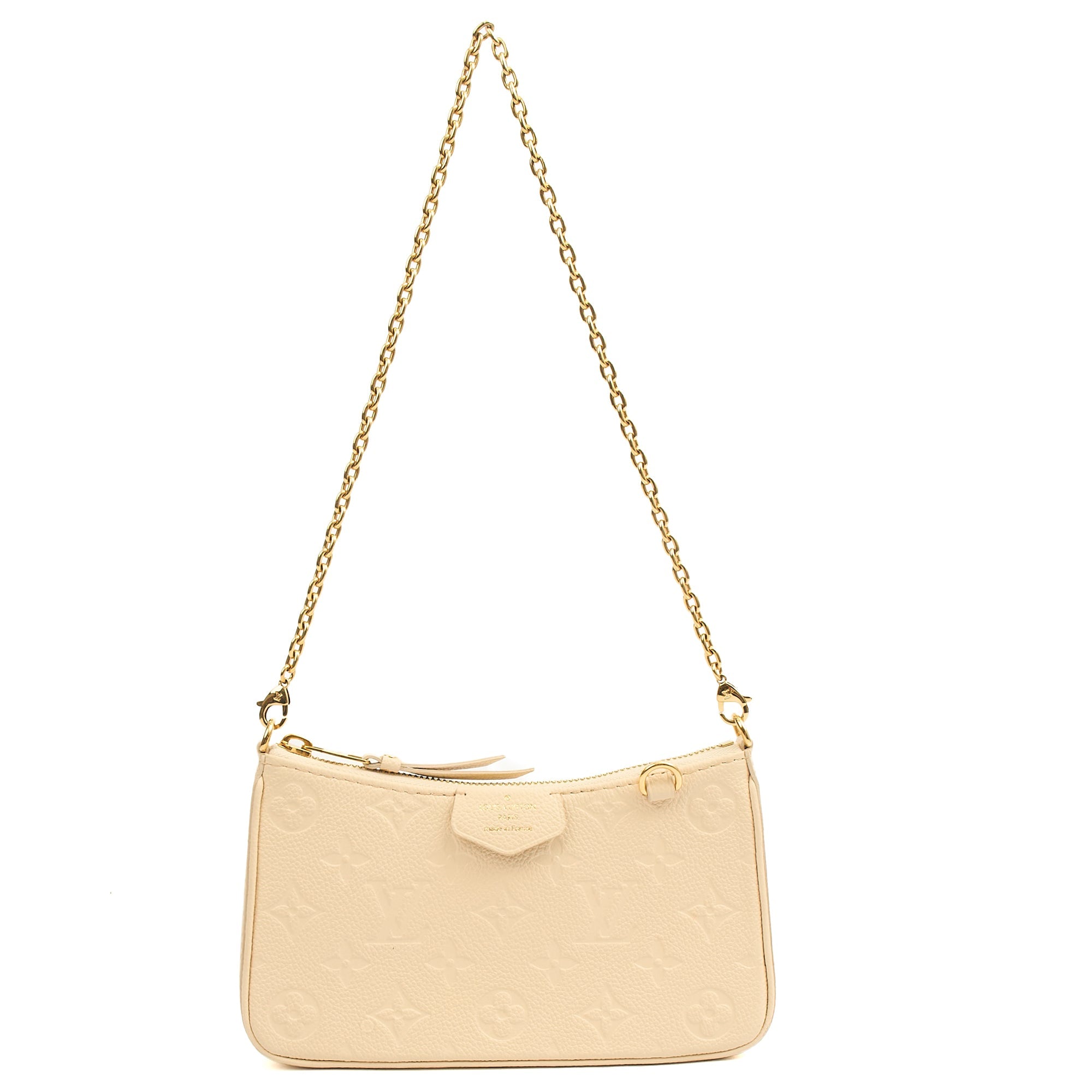 Louis Vuitton Shoulder Bag Easy Pouch On Strap in Monogram, Empreinte Leather