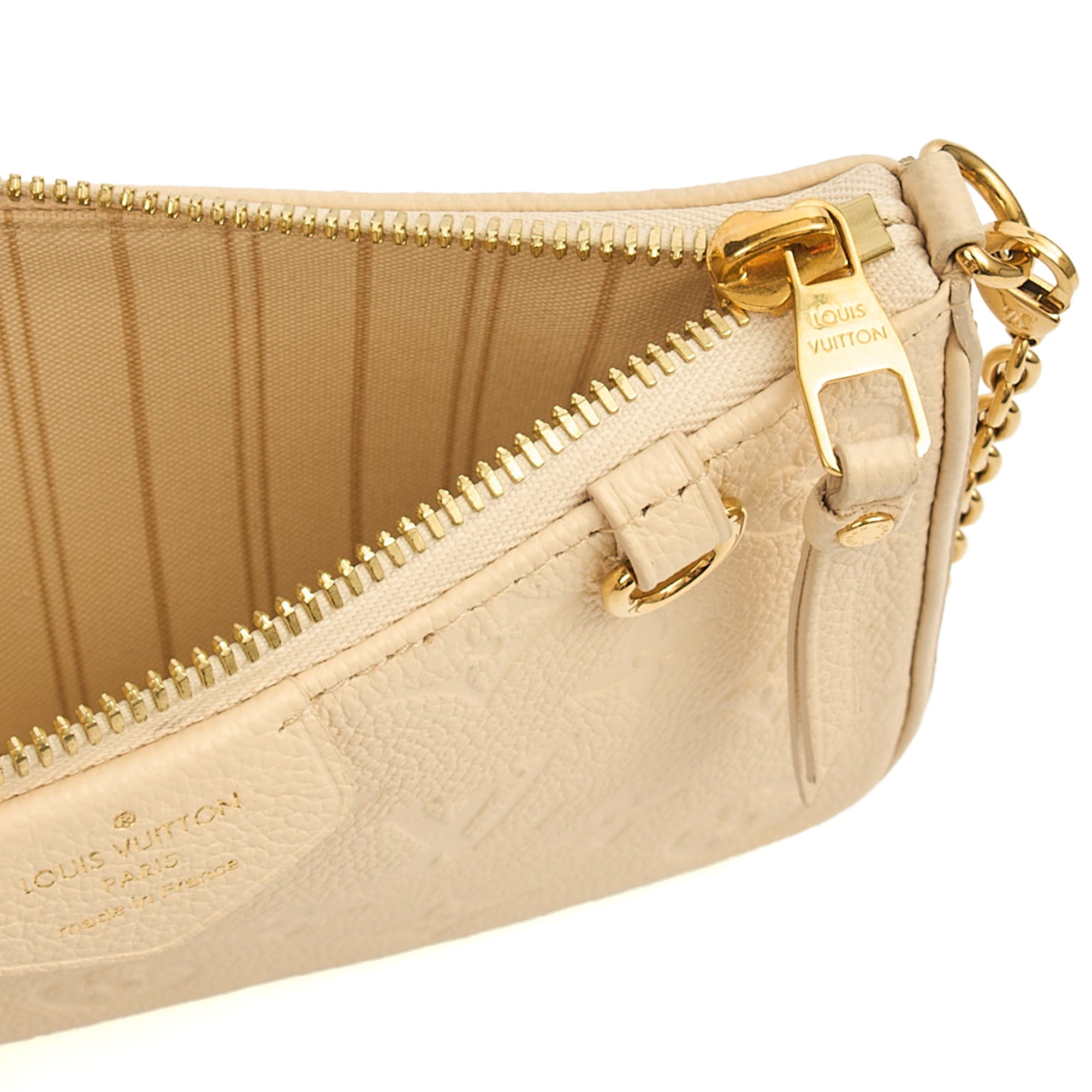 Louis Vuitton Shoulder Bag Easy Pouch On Strap in Monogram, Empreinte Leather