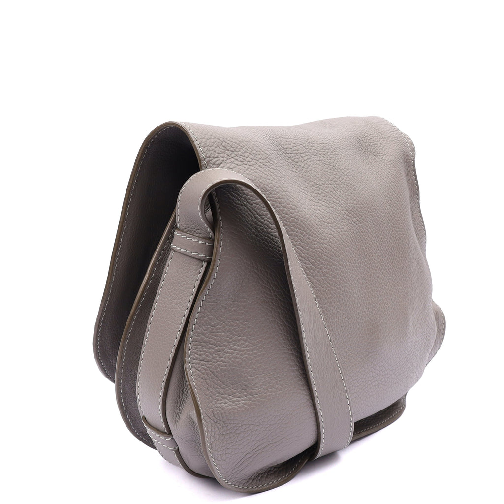 Chloe Cross Body Marcie - Large in Pastel Grey, Leather