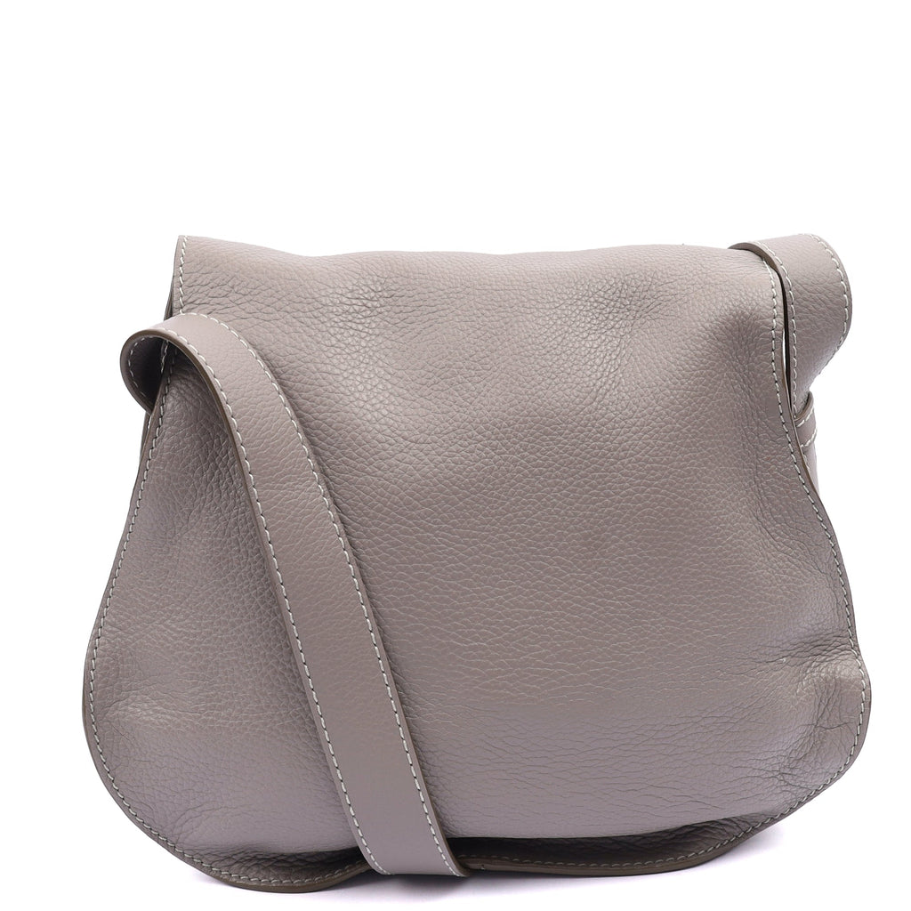 Chloe Cross Body Marcie - Large in Pastel Grey, Leather