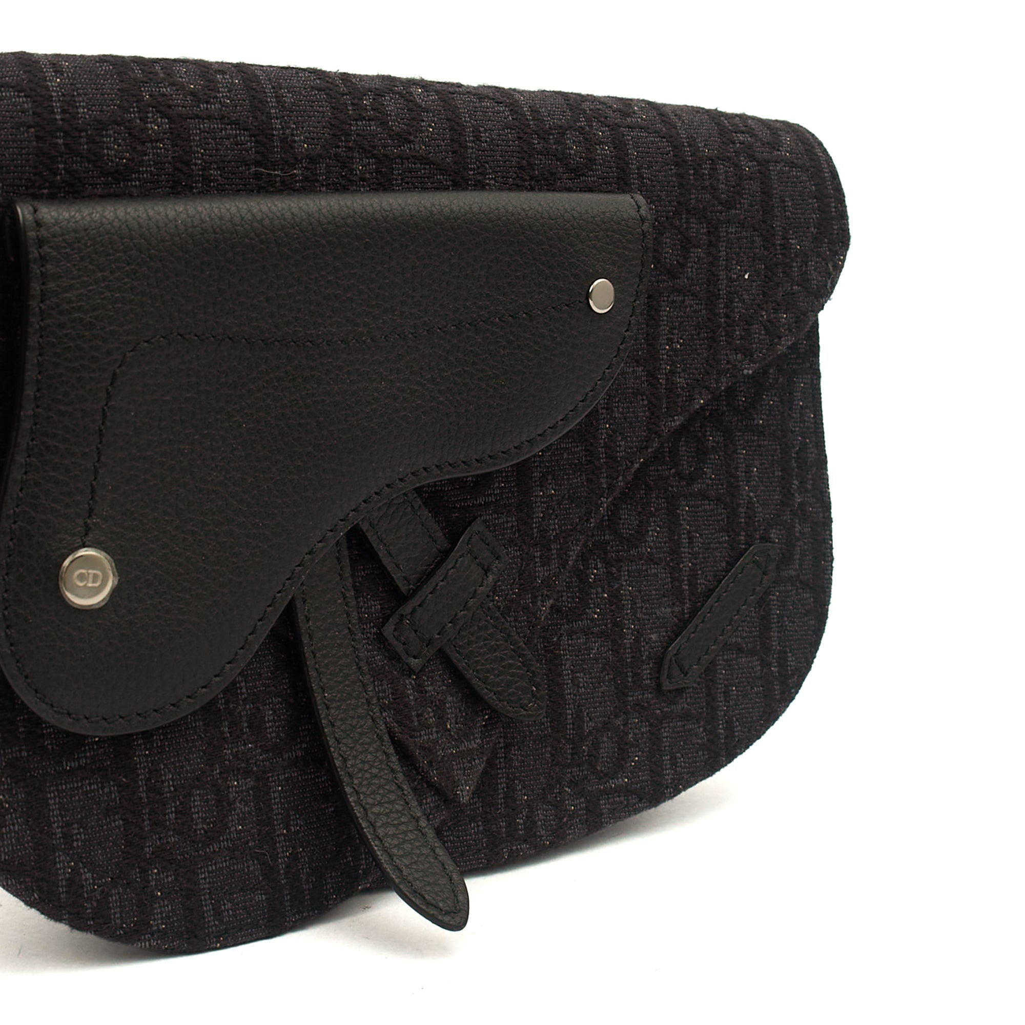 Christian Dior Cross Body Homme - Saddle Bag in Black, Fabric