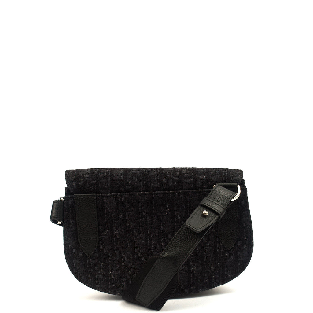 Christian Dior Cross Body Homme - Saddle Bag in Black, Fabric