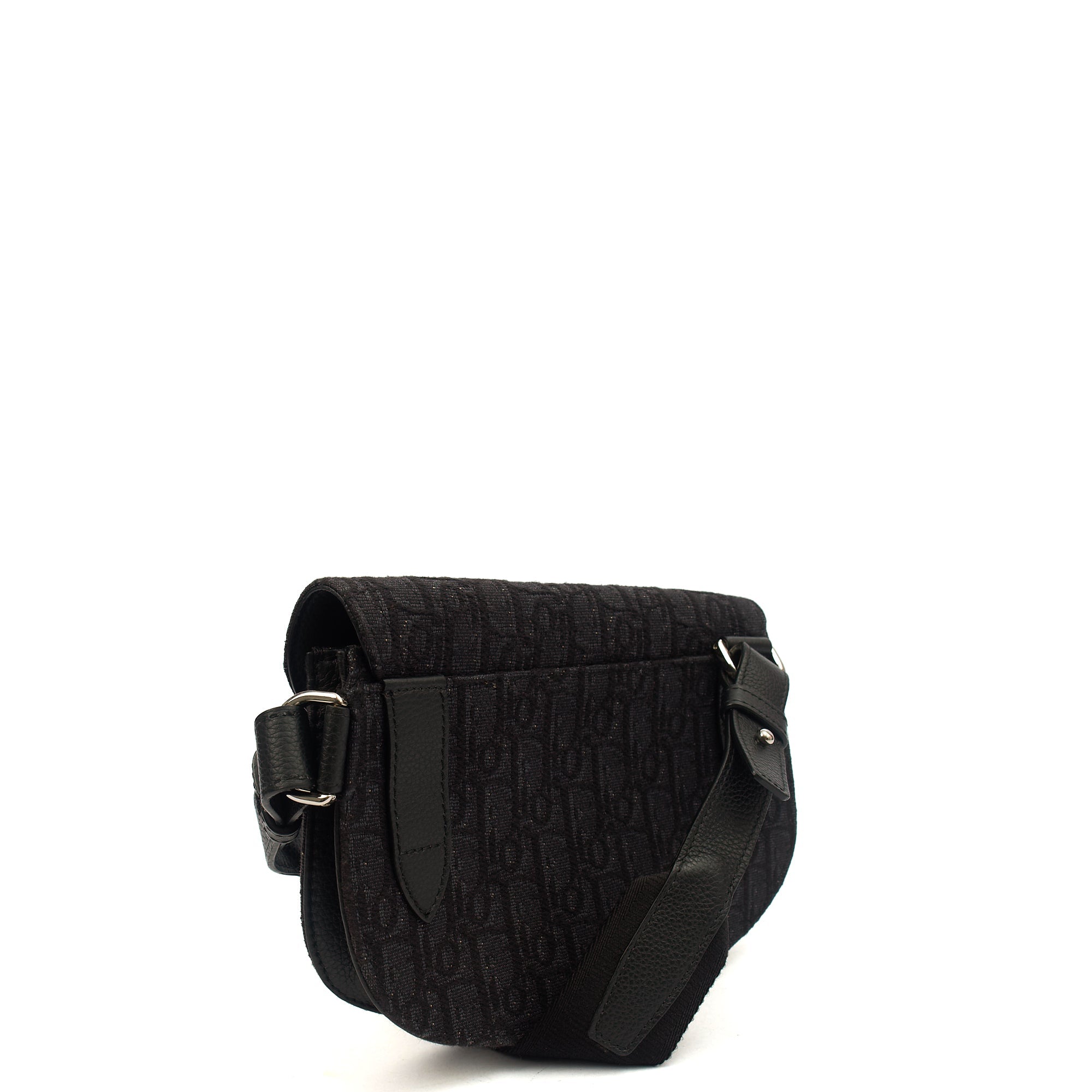 Christian Dior Cross Body Homme - Saddle Bag in Black, Fabric