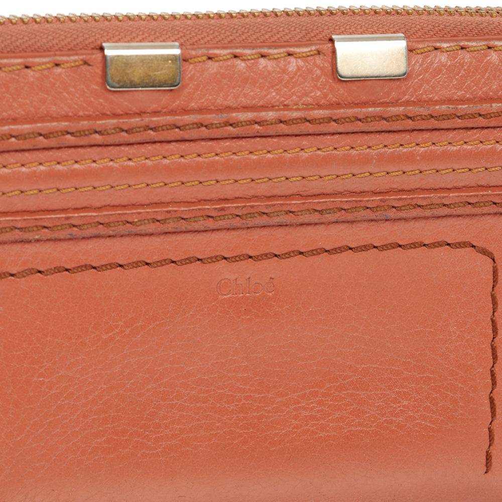 Chloe Marcie Wallet in Pink, Calfskin Leather