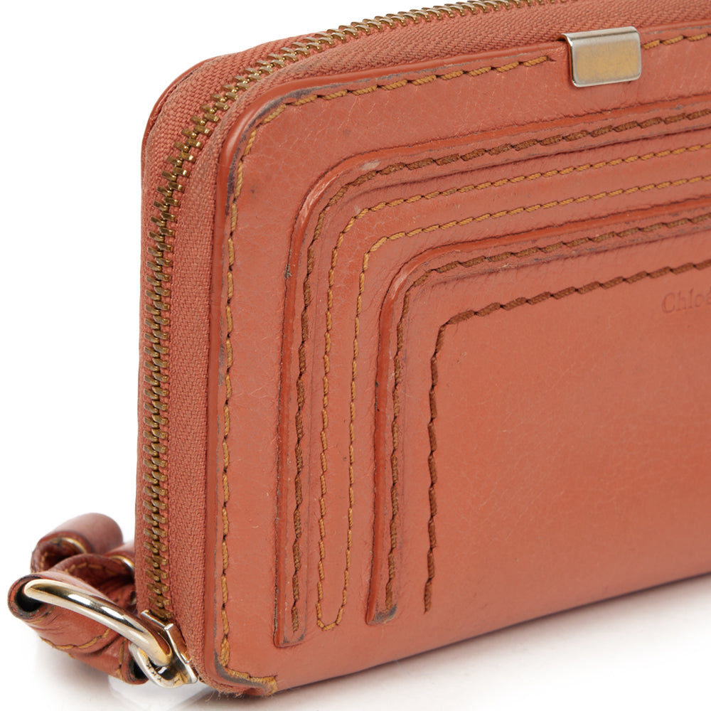Chloe Marcie Wallet in Pink, Calfskin Leather