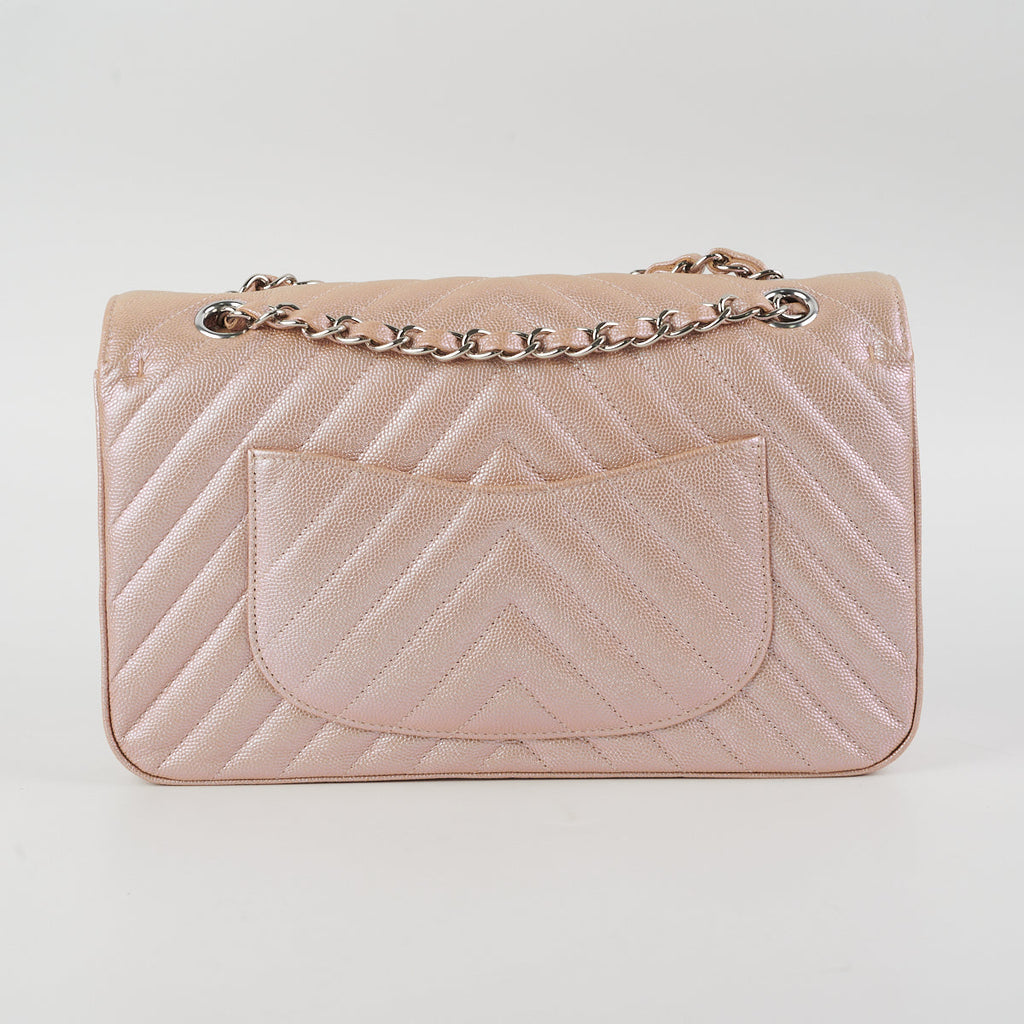 Chanel Classic Flap Medium 17B Rose Gold Caviar SHW