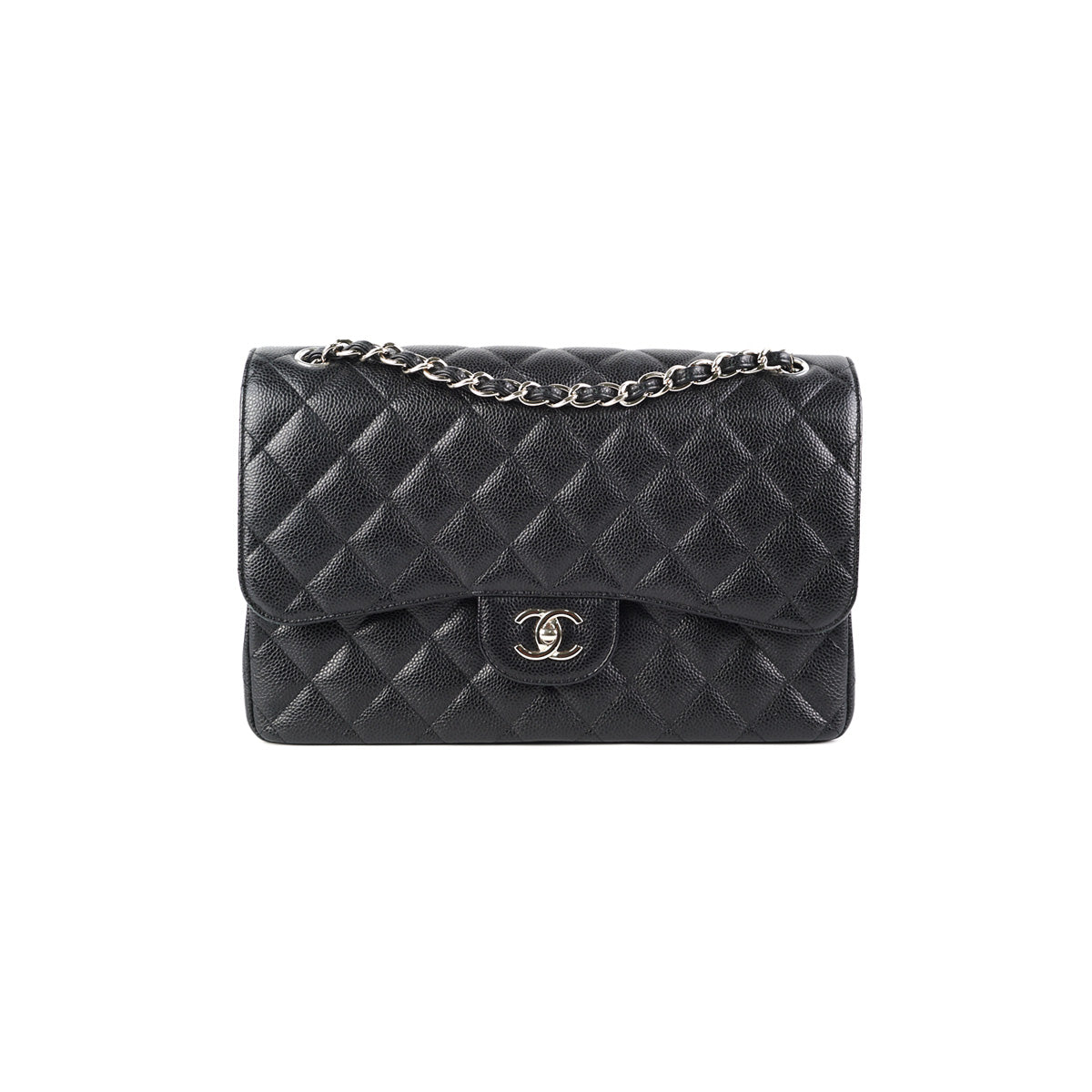 Chanel Classic Flap Jumbo Black Caviar SHW