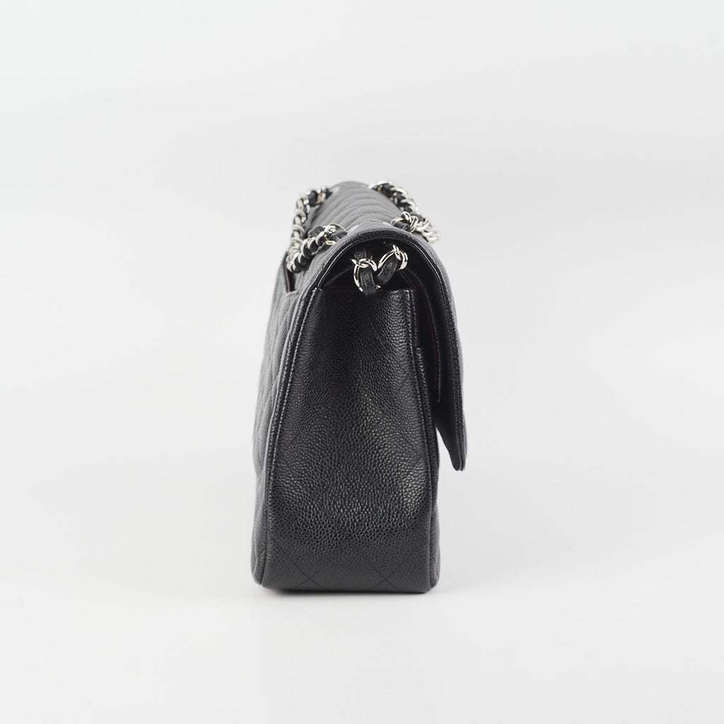 Chanel Classic Flap Jumbo Black Caviar SHW