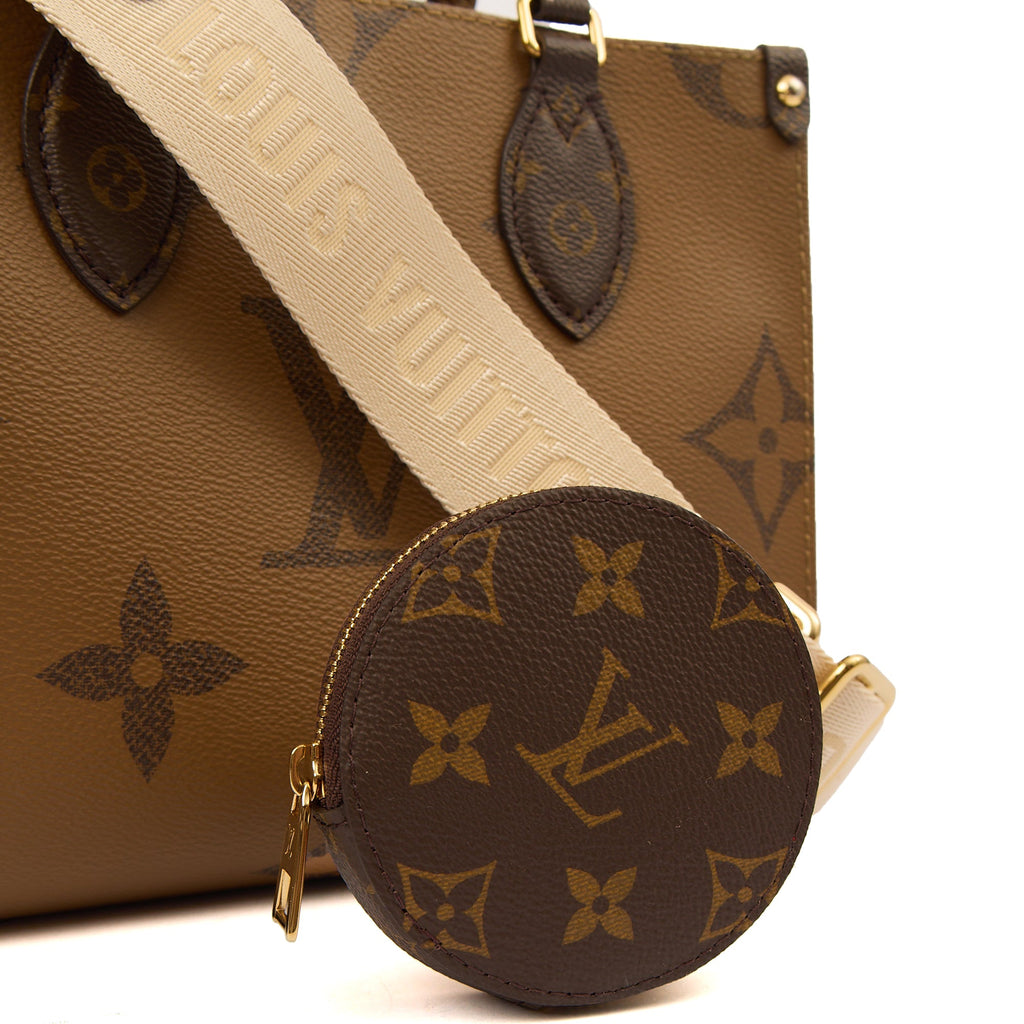 Louis Vuitton Cross Body On The Go PM in Reverse Monogram, Canvas