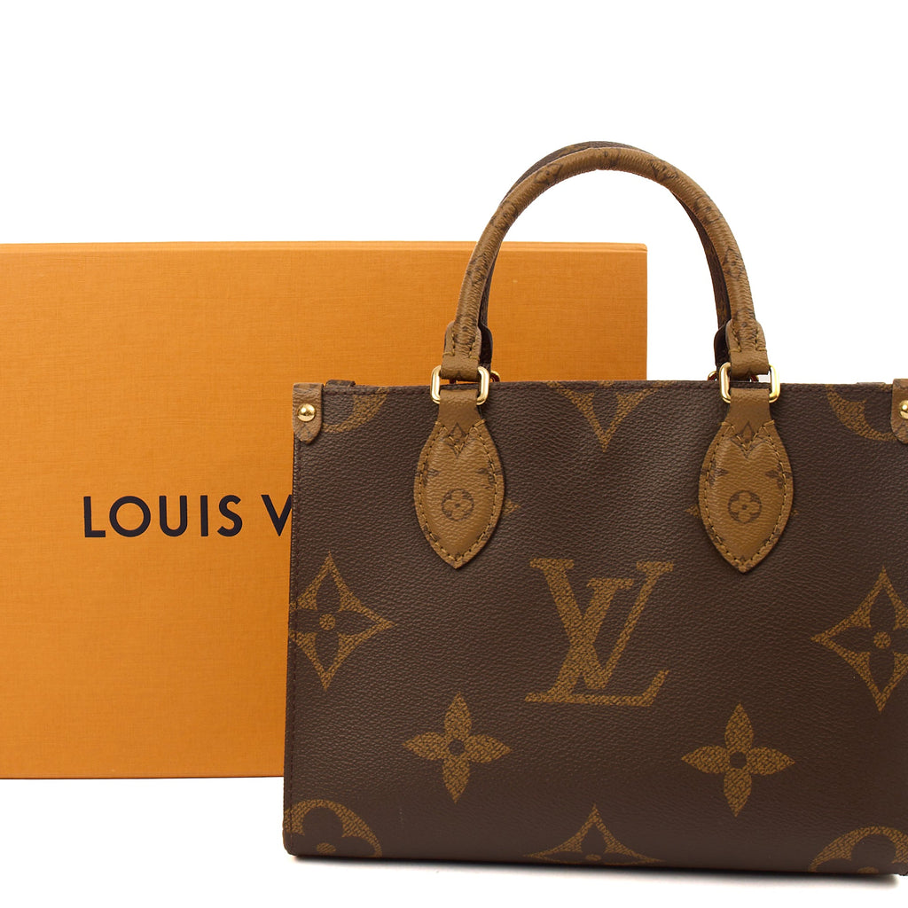 Louis Vuitton Cross Body On The Go PM in Reverse Monogram, Canvas