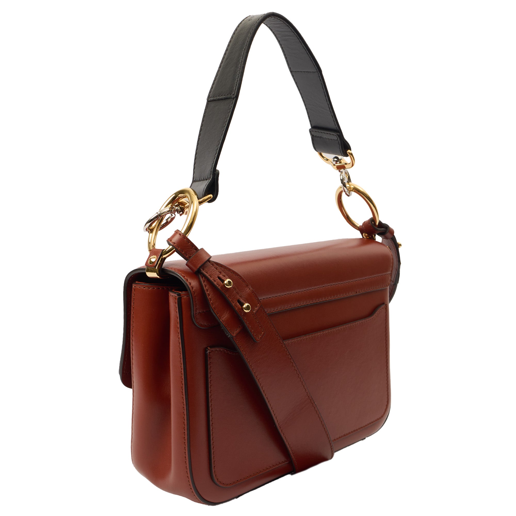 Chloe Shoulder Bag Chloe C - Medium in Sepia Brown, Calfskin Leather