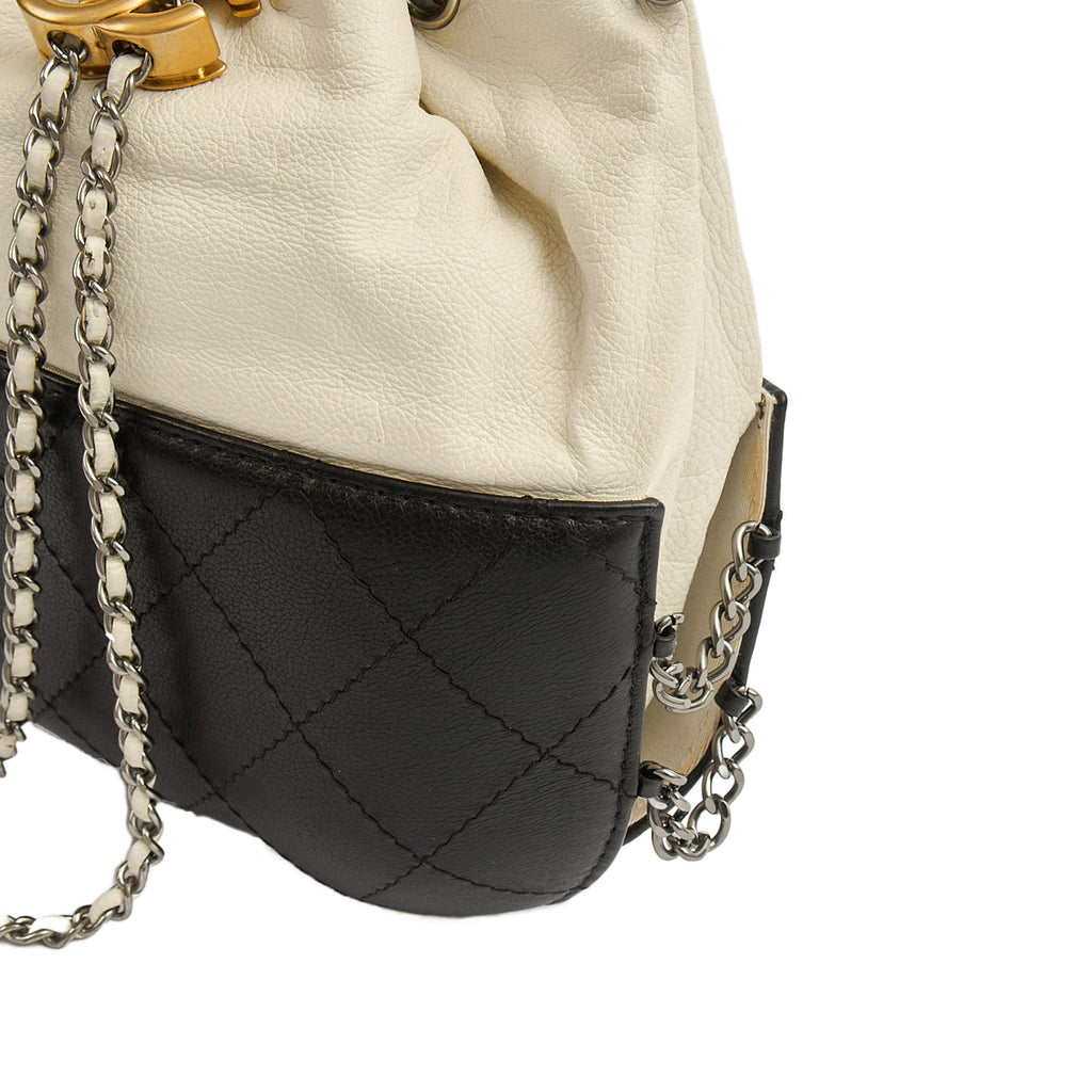 Chanel Bucket Bag Gabrielle Bucket Bag in White, Calfskin Leather