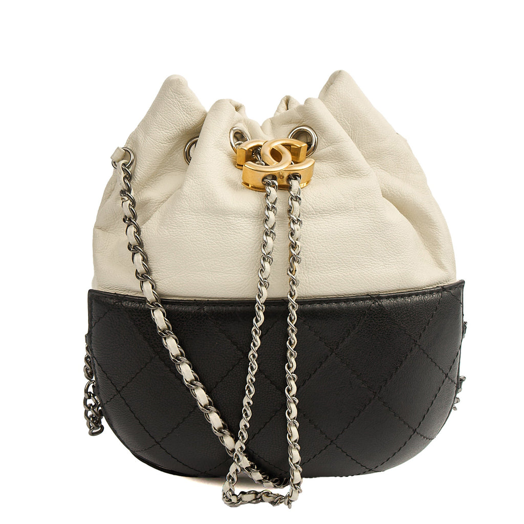 Chanel Bucket Bag Gabrielle Bucket Bag in White, Calfskin Leather