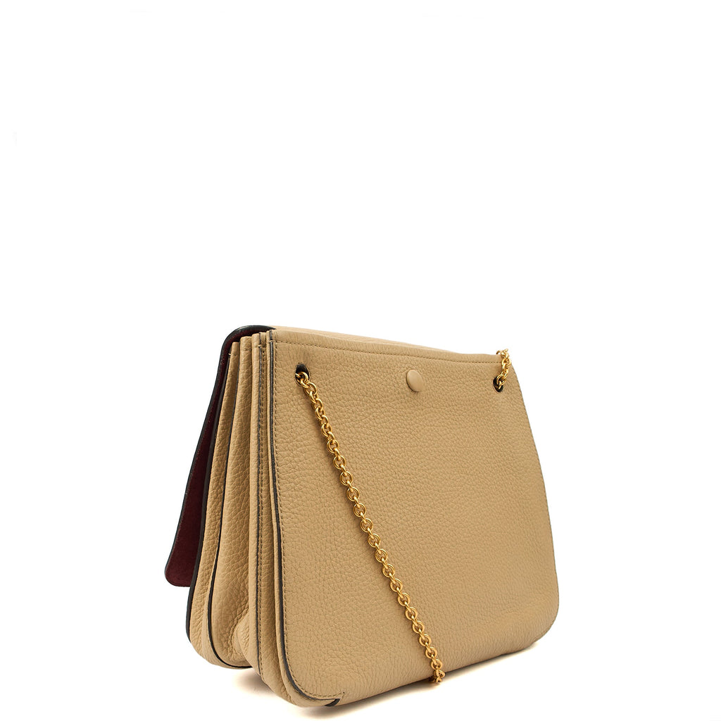 Mulberry Shoulder Bag Marloes Satchel in Brown, Calfskin Leather