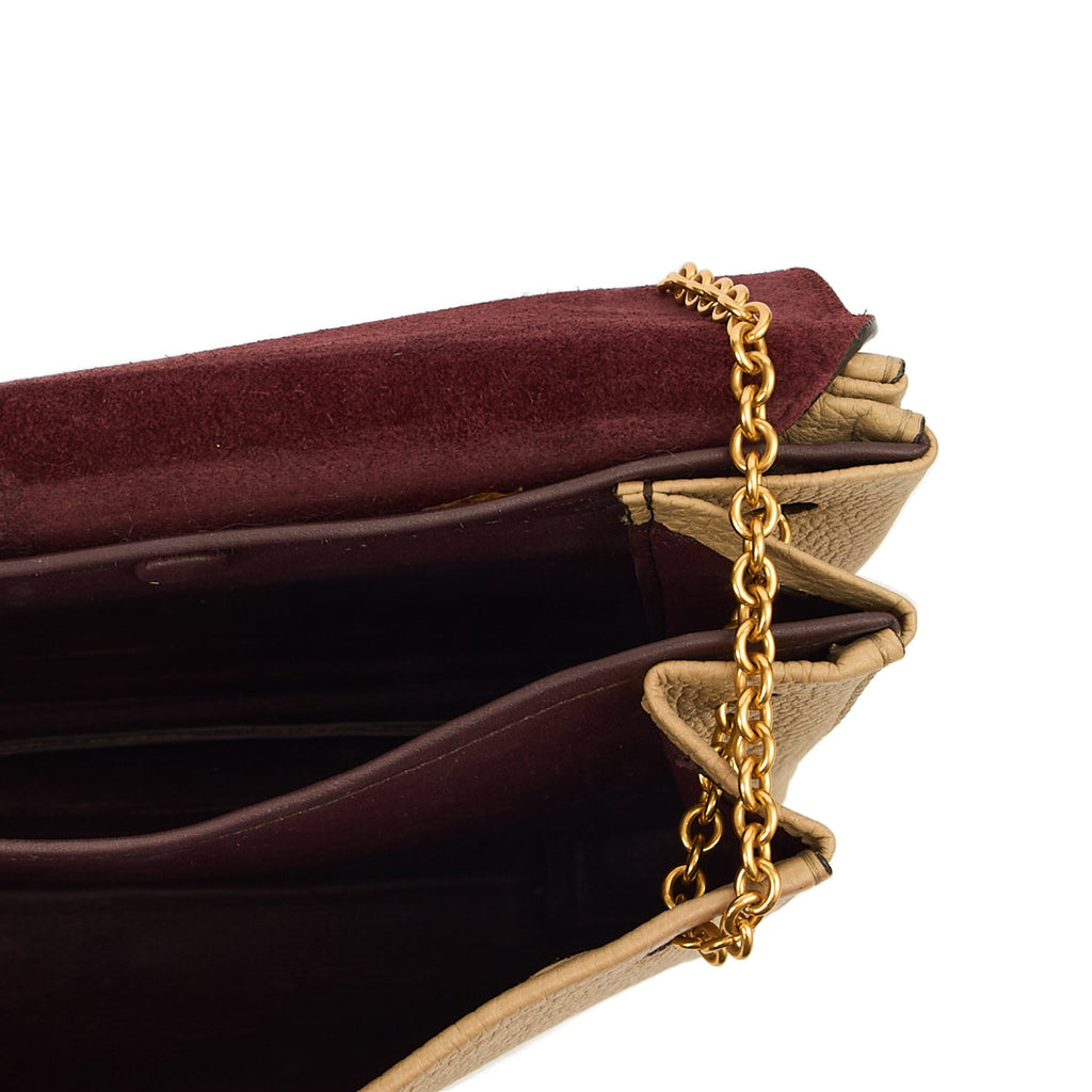 Mulberry Shoulder Bag Marloes Satchel in Brown, Calfskin Leather