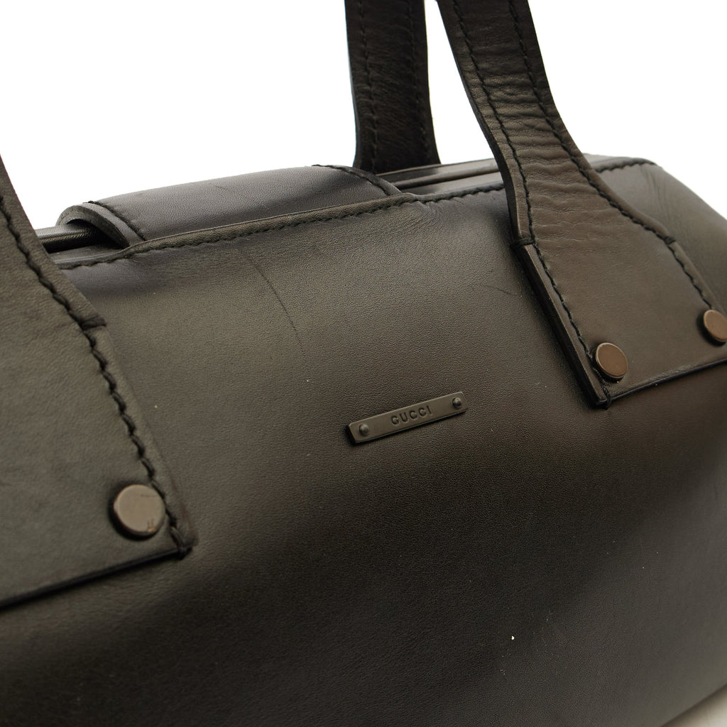 Gucci Top Handle Vintage Shoulder Bag in Black, Leather