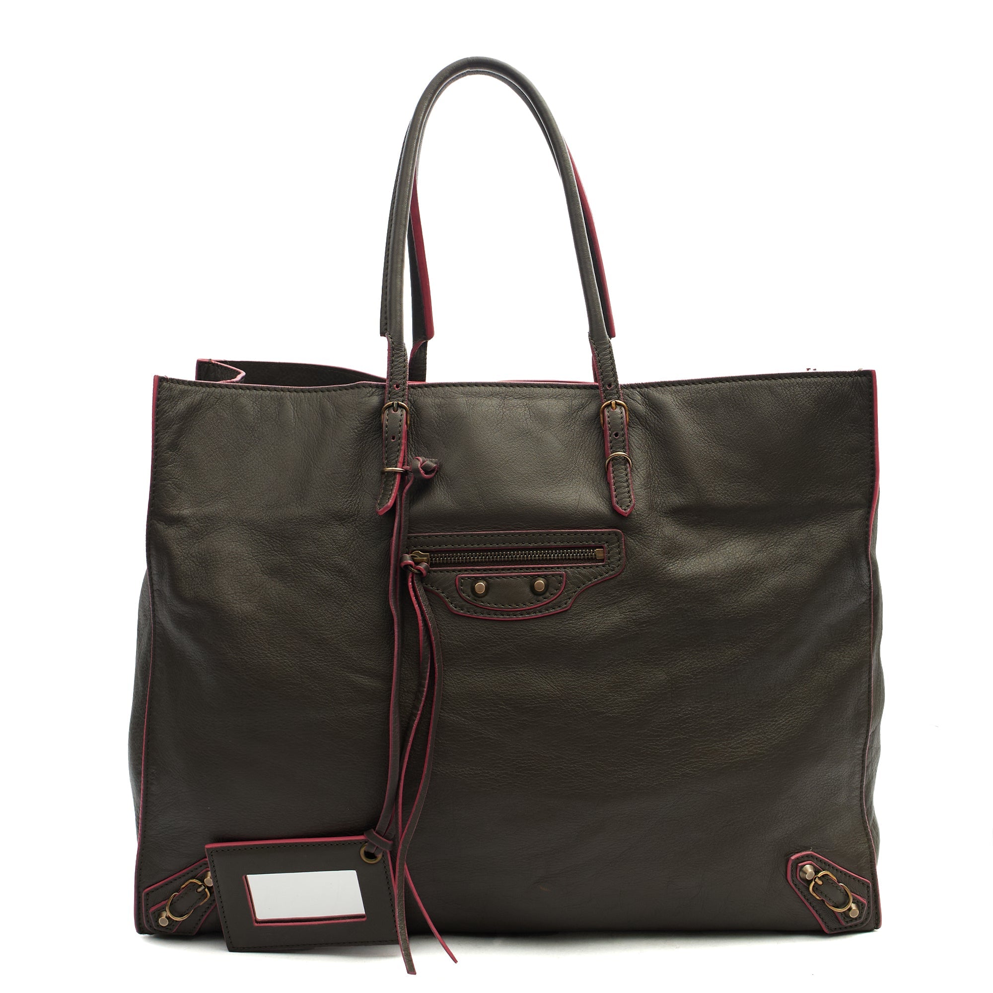 Balenciaga Tote Papier A4 Tote in Grey, Leather