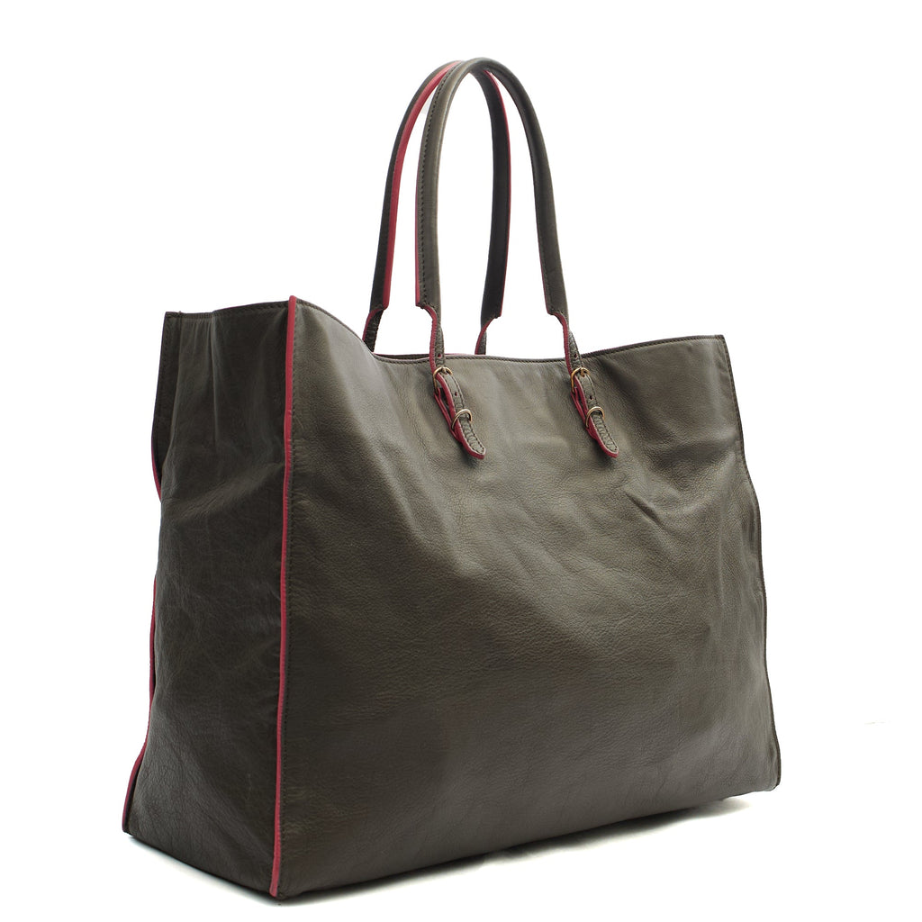 Balenciaga Tote Papier A4 Tote in Grey, Leather